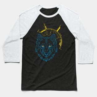Cyber Wolf, Circuit Board lines Baseball T-Shirt